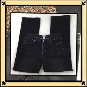 WHITE HOUSE BLACK MARKET WOMENS BLANC BLACK DENIM JEANS 8